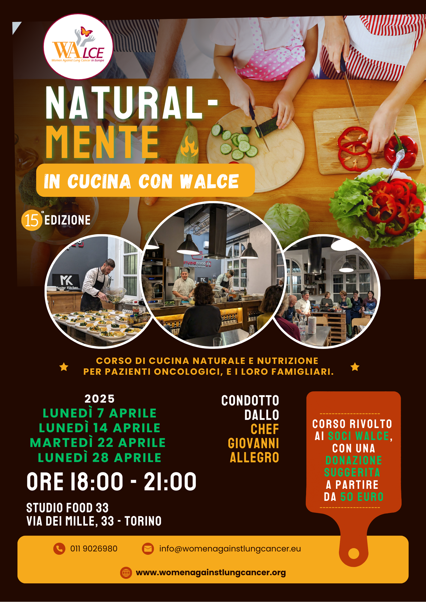 In cucina con walce 2025 corso di cucina naturale